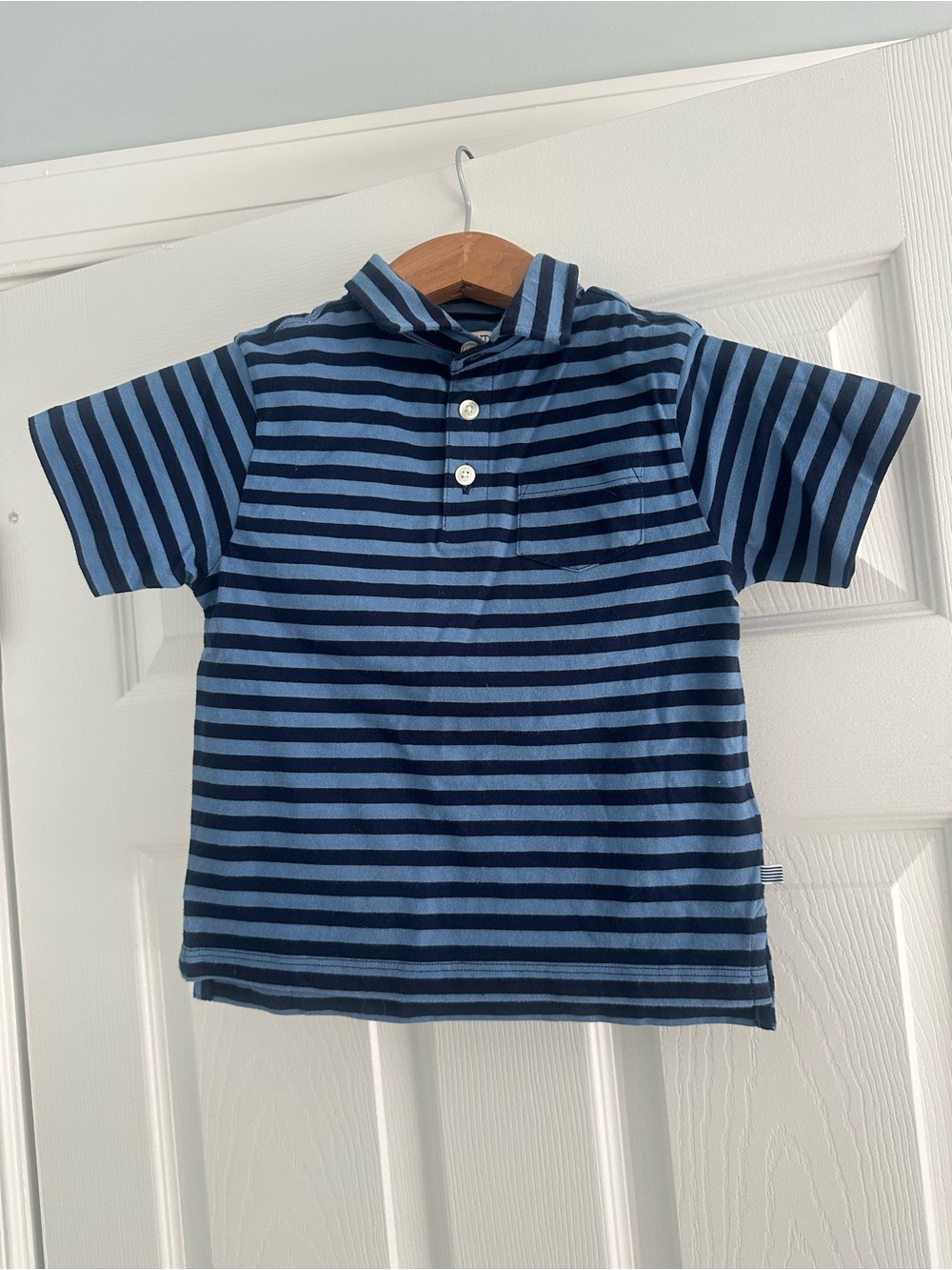 NWT Boys' Navy & Light Blue Striped Polo Shirt, CrewCuts size 2-3